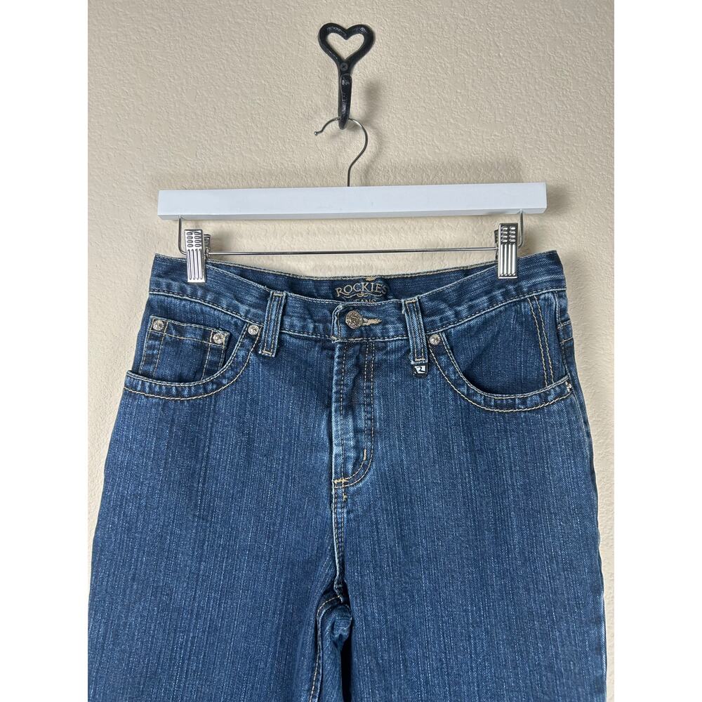 Vintage Rockies Jeans Women's Size 8 Long Dark Wash Denim Western Cowgirl - Picture 2 of 11